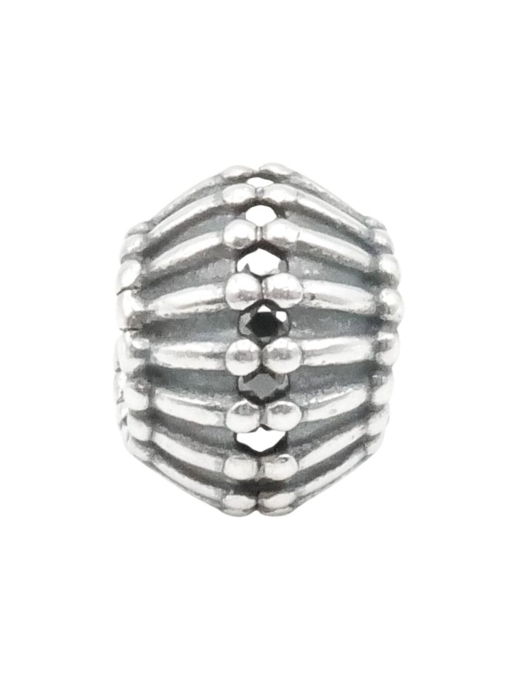 Pandora Retired Show Stopper Black CZ Sterling Silver Charm